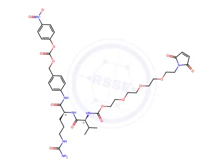 Chemical structure of Mal-PEG4-VCP-NB