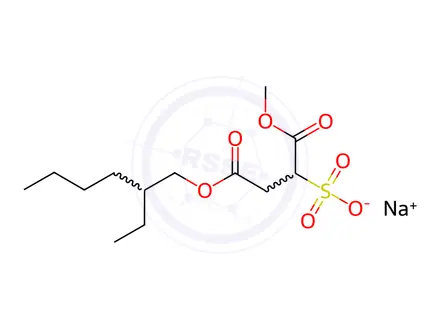Chemical structure of Sodium 4-((2-ethylhexyl)oxy)-1-methoxy-1,4-dioxobutane-2-sulfonate