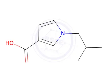 Chemical structure of 1-(2-methylpropyl)-1H-pyrrole-3-carboxylic acid
