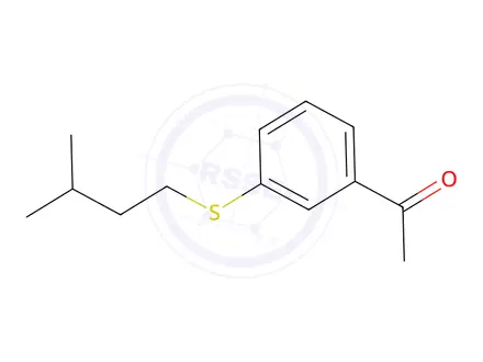 Chemical structure of 1-(3-(Isopentylthio)phenyl)ethan-1-one
