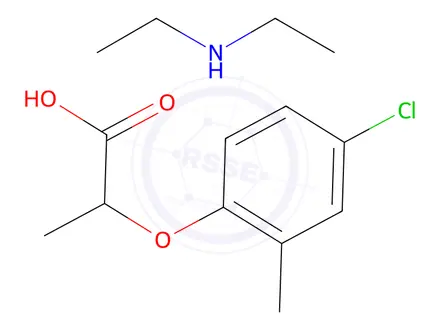 Chemical structure of diethylammonium 2-(4-chloro-2-methylphenoxy)propionate