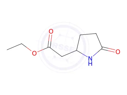 Chemical structure of (S)-Ethyl 2-(5-oxopyrrolidin-2-yl)acetate