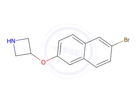 Chemical structure of 3-((6-Bromonaphthalen-2-yl)oxy)azetidine