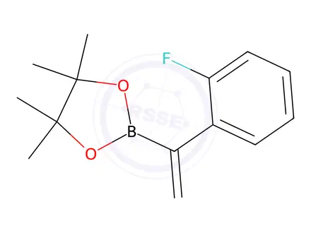 Chemical structure of 2-(1-(2-Fluorophenyl)vinyl)-4,4,5,5-tetramethyl-1,3,2-dioxaborolane