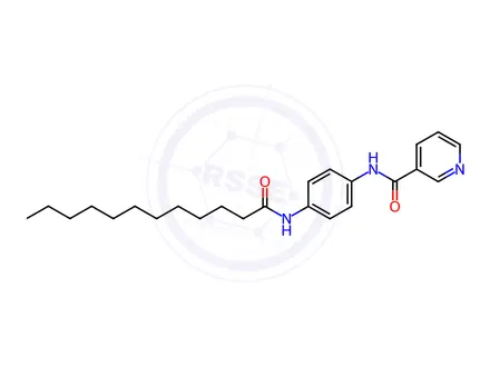 Chemical structure of N-(4-Dodecanamidophenyl)nicotinamide