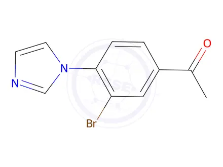 Chemical structure of 3’-Bromo-4’-(1-imidazolyl)acetophenone