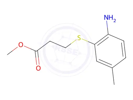 Chemical structure of Methyl 3-((2-amino-5-methylphenyl)thio)propanoate