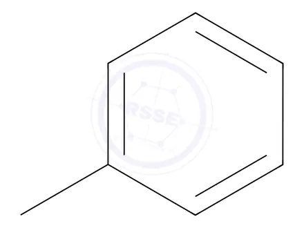 Chemical structure of Toluene in Methanol