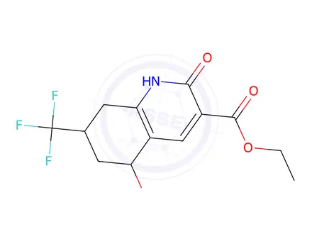 Chemical structure of Ethyl 5-hydroxy-2-oxo-7-(trifluoromethyl)-1,2,5,6,7,8-hexahydroquinoline-3-carboxylate