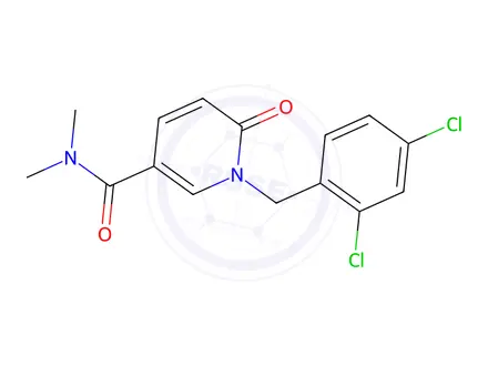Chemical structure of 1-[(2,4-Dichlorophenyl)methyl]-N,N-dimethyl-6-oxo-1,6-dihydropyridine-3-carboxamide