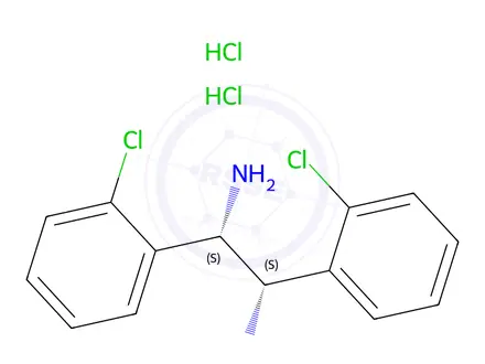 Chemical structure of (1S, 2S)-1,2-Bis(2-chlorophenyl)-1,2-ethanediamine dihydrochloride