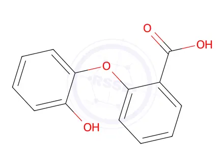 Chemical structure of 2-(2-Hydroxyphenoxy)benzoic acid
