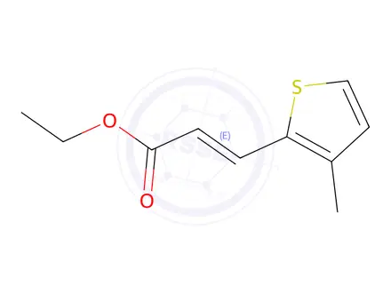 Chemical structure of Ethyl (2E)-3-(3-methylthiophen-2-yl)prop-2-enoate