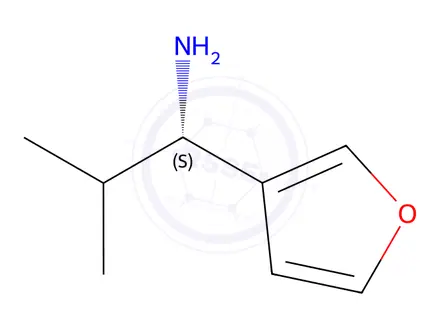 Chemical structure of (1S)-1-(3-FURYL)-2-METHYLPROPYLAMINE