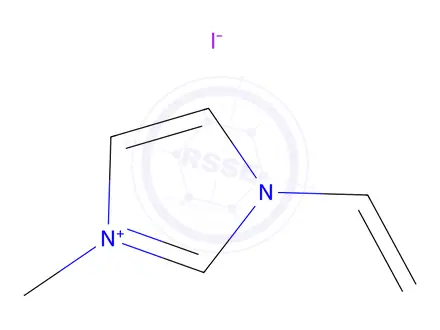 Chemical structure of 1H-Imidazolium, 3-ethenyl-1-methyl-, iodide (1:1)