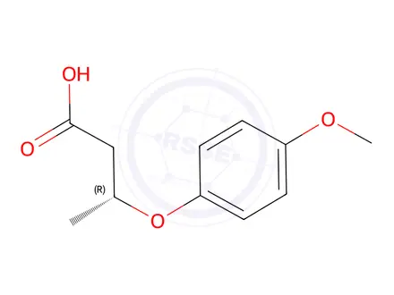 Chemical structure of (R)-3-(4-methoxyphenoxy)butanoic acid