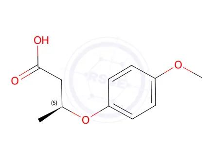 Chemical structure of (S)-3-(4-methoxyphenoxy)butanoic acid