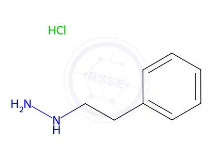 Chemical structure of Phenethylhydrazine hydrochloride