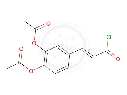 Chemical structure of (E)-Caffeoyl Chloride Diacetate