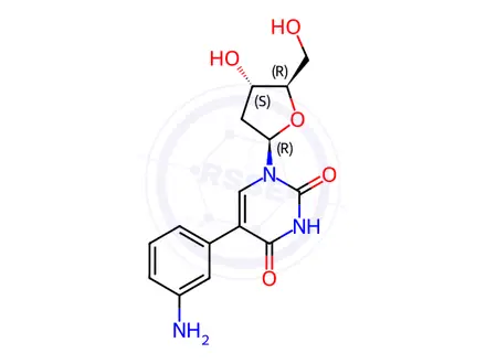 Chemical structure of 5-(3-Aminophenyl)-2’-deoxyuridine