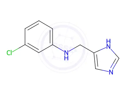 Chemical structure of N-((1H-imidazol-5-yl)methyl)-3-chloroaniline