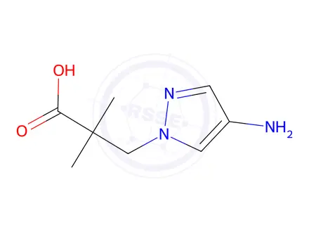 Chemical structure of 3-(4-Amino-1h-pyrazol-1-yl)-2,2-dimethylpropanoic acid