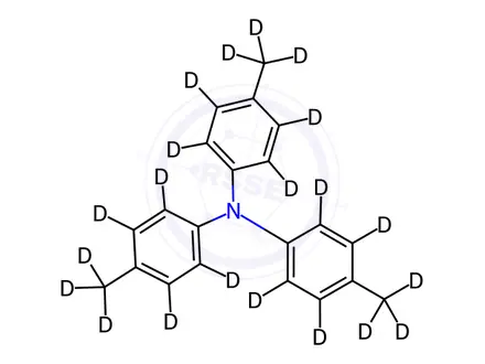 Chemical structure of Tri-p-tolylamine-d21