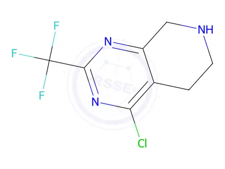 Chemical structure of 4-Chloro-2-(trifluoromethyl)-5,6,7,8-tetrahydropyrido[3,4-d]pyrimidine