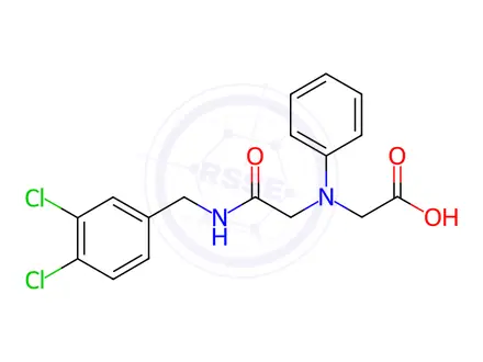 Chemical structure of [{2-[(3,4-Dichlorobenzyl)amino]-2-oxoethyl}(phenyl)amino]acetic acid