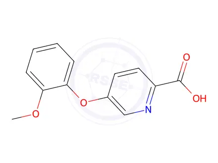 Chemical structure of 5-(2-methoxyphenoxy)pyridine-2-carboxylic acid