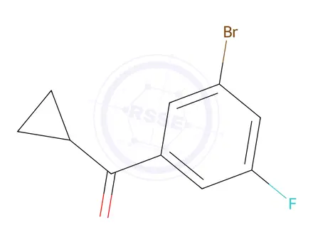 Chemical structure of (3-Bromo-5-fluorophenyl)(cyclopropyl)methanone