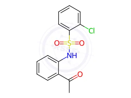 Chemical structure of N-(2-Acetylphenyl)-2-chlorobenzenesulfonamide