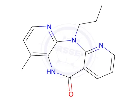 Chemical structure of 4-methyl-11-propyl-5,11-dihydro-6H-dipyrido[3,2-b:2',3'-e][1,4]diazepin-6-one