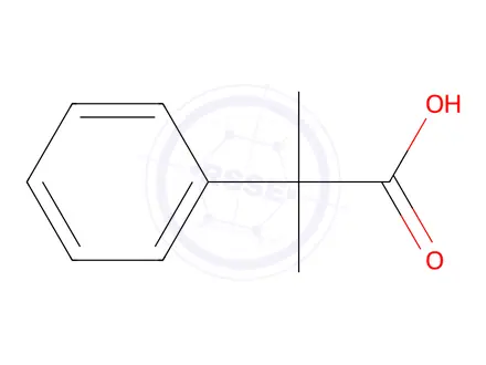 Chemical structure of 2-Methyl-2-phenylpropanoic acid