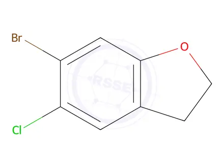 Chemical structure of 6-Bromo-5-chloro-2,3-dihydrobenzofuran