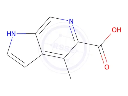 Chemical structure of 4-Methyl-1H-pyrrolo[2,3-c]pyridine-5-carboxylic acid