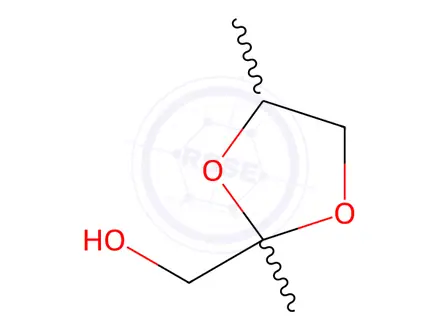Chemical structure of 2,4-Dimethyl-2-methylol-1,3-dioxolane