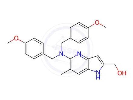 Chemical structure of (5-(Bis(4-methoxybenzyl)amino)-6-methyl-1H-pyrrolo[3,2-b]pyridin-2-yl)methanol