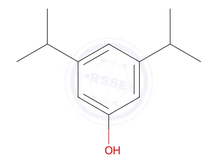 Chemical structure of 3,5-dipropan-2-ylphenol