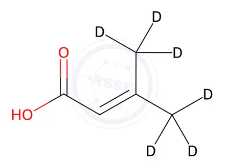 Chemical structure of 3-Methylcrotonic acid-d6