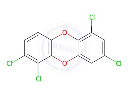 Chemical structure of 1,2,6,8-Tetrachlorodibenzo-p-dioxin