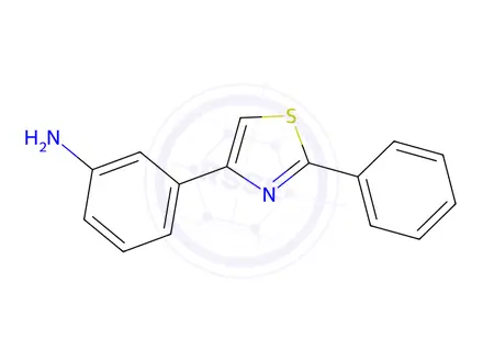 Chemical structure of 3-(2-Phenyl-thiazol-4-yl)-phenylamine