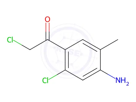 Chemical structure of Acetophenone, 4-amino-2,2-dichloro-5-methyl-(6CI)