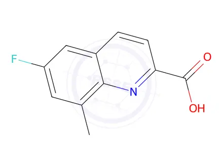 Chemical structure of 6-Fluoro-8-methylquinoline-2-carboxylic acid