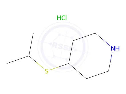 Chemical structure of 4-(Propan-2-ylsulfanyl)piperidine hydrochloride