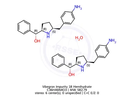 Chemical structure of Vibegron Impurity 18 Hemihydrate
