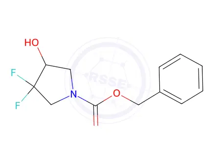 Chemical structure of Benzyl 3,3-Difluoro-4-hydroxypyrrolidine-1-carboxylate
