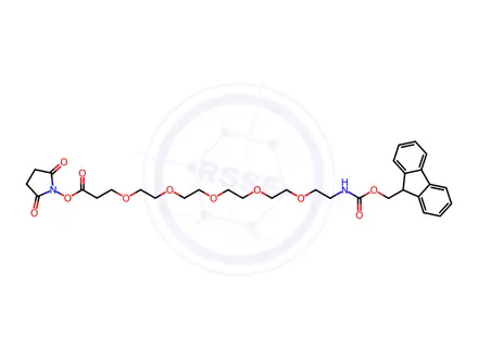 Chemical structure of Fmoc-PEG5-NHS ester