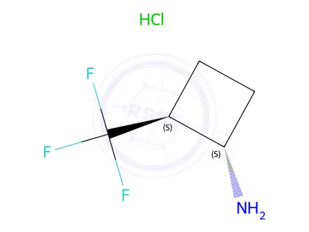 Chemical structure of trans-2-(trifluoromethyl)cyclobutanamine;hydrochloride