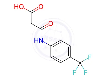Chemical structure of 3-Oxo-3-[4-(trifluoromethyl)anilino]propanoic Acid